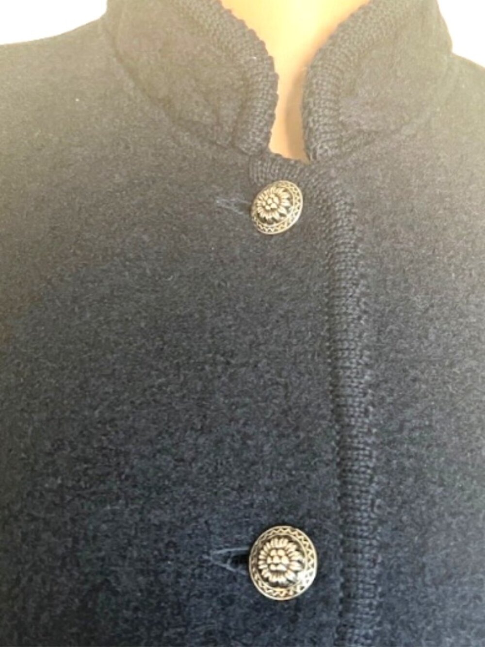 Brooks Brothers Navy All‑Wool Woman's Coat – Classic Tailored Long Coat Sz L - Picture 4 of 6